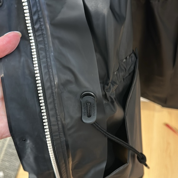 Women's Hunter Waterproof Vinyl Smock Jacket Black - Picture 5 of 7